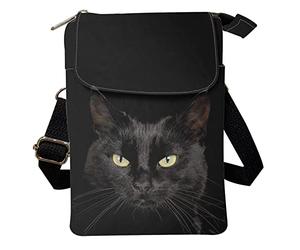 Howilath Sac à bandoulière tendance pour femme, petit sac à bandoulière portable pour shopping, voyage, pochette décontractée pour téléphone portable, motif chat noir