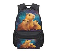 Howilath Sac à dos pour enfants de 6 à 8 ans, Capybara bleu galaxie