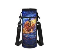 Howilath Sac de transport en néoprène pour bouteille d'eau, Ballon de basketball Galaxy Bleu, Sac à dos enfant