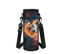 Howilath Sac de transport en néoprène pour bouteille d'eau, Black Galaxy Soccer, Sac à dos enfant