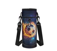 Howilath Sac de transport en néoprène pour bouteille d'eau, Blue Galaxy Soccer, Sac à dos enfant