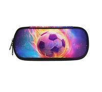 Howilath Trousse à crayons et trousse à crayons pour filles adolescentes avec fermeture éclair, football, Organiseur de sac