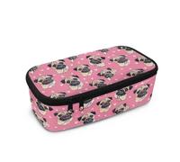 Howilath Trousse à crayons grande capacité pour filles - Grande trousse à crayons pour l'école primaire/secondaire, Bouledogue français, 10.24"*4.49"*3.15, Cartable