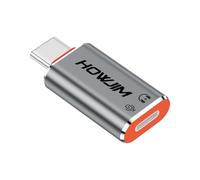 HOWJIM Adaptateur Ligh-tning vers USB C Audio,Charge Rapide PD60W Transfert de Données 480Mbps,Adaptateur USB C mâle vers Light-ning Femelle pour Casque Audio pour Phone 17/16/15,Pad (Non pour OTG)