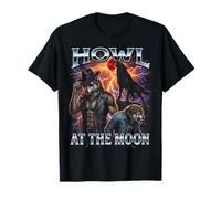 Howl At The Moon Cowboy Biker Loup-Garou T-Shirt