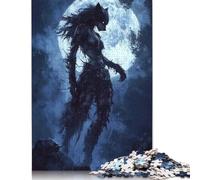 Howl of The Moonlit Huntress Puzzle de 1000 Pièces pour Adultes, Puzzle en Bois pour Adolescents, Décoration Unique pour La Maison et Cadeaux, 1000 Pièces (75x50cm)