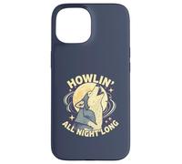 Howlin All Night Long Wolf Lover Night T-Shirt Animal Coque pour iPhone 15