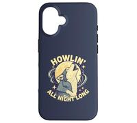 Howlin All Night Long Wolf Lover Night T-Shirt Animal Coque pour iPhone 16