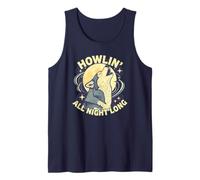 Howlin All Night Long Wolf Lover Night T-Shirt Animal Débardeur
