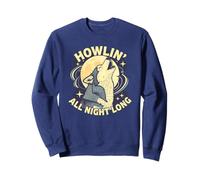 Howlin All Night Long Wolf Lover Night T-Shirt Animal Sweatshirt
