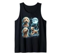 Howling At Moon Lightning Dog Lover Retriever Golden Doodle Débardeur