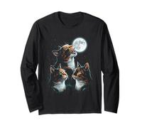 Howling At The Moon Trois Chats Calico Manche Longue