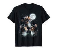 Howling At The Moon Trois Chats Calico T-Shirt