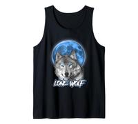 Howling Lone Wolf on Moon Animal Funny Wolves Lover Débardeur