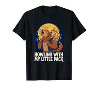 Howling with My Little Pack Lover Cub Mom Cute Halloween T-Shirt