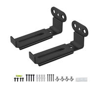 Howonder Support Mural pour Barre de Son Universel,Support Métallique Réglable pour TV - Compatible Sonos, JBL et Plus Encore Réglage Profondeur 3,7-6,3 Pouces, Charge 30lbs HD-118 Lot de 2, Noir