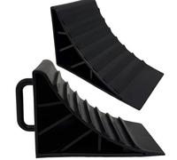 HowseHold Lot de 2 Cales de Roue avec poignées pour protéger Les pneus - Cales striées pour Voitures, caravanes, boîtes à Chevaux, Camping-Car, Garage et équipement d'atelier - 3,5 cm x 10 cm x 15 cm