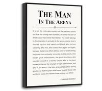Howwii Toile murale inspirante pour décoration de bureau - Citation positive de l'homme dans l'arène - Cadeau pour homme et femme - 30,5 x 40,6 cm