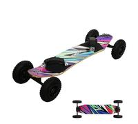 Howzit PeakFlow Mountainboard Tout-Terrain - Plateau 96cm en Bois de Bouleau 9 Plis - Trucks Type Skate 36cm & Roues Gonflables 8 Pouces - Fixations Ajustables Velcro - Idéal Freeride & Kite-Skate