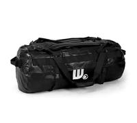 Howzit Sac de Voyage Étanche 90L - Grand Duffel Bag Expédition Polyester 500D - Convertible Sac à Dos ou Main - Coutures Soudées & Zip Étanche - Noir - Idéal Voyage, Kayak, Camping et Plongée