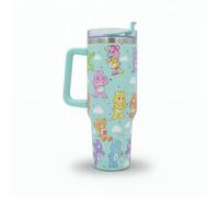 HOX Care Bears Gobelet isotherme en acier inoxydable de 1200 ml avec paille et poignée pour eau, thé glacé, café ou smoothie