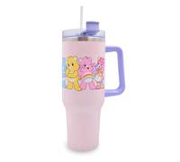 HOX Care Bears - Gobelet isotherme en acier inoxydable de 1200 ml avec paille et poignée pour eau, thé glacé, café ou smoothie