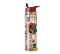 HOX Harry Potter - Bouteille à paillettes - 600 ml | Bouteille d'eau en plastique de qualité alimentaire avec boucle de transport | Bouteille de voyage réutilisable avec bec verseur anti-déversement