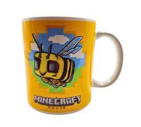 HOX Minecraft Movie Bee Tasse en céramique jaune 325 ml | Tasse fantaisie résistante à la chaleur pour cappuccino, latte, cacao chaud et thé chaud | Cadeau pour fan et collectionneur | Produit sous