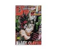 hoxaooi Affiche Manga Anime Japonais Black Clover Pour Chambre, Décor Mural Esthétique sur Toile, Poster pour Décoration de Chambre à Coucher 30 x 45 cm