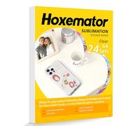 Hoxemator [24 Lots] Papier Sublimation pour Encres & Imprimantes Sublimation + Papier Autocollant Sublimation Transparent, Imperméable, Brillantes Papier Transfert pour Tasses, Verre, Coques