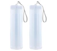 Hoxfly Lot de 2 boîtes à crayons extensibles en plastique transparent - Organiseur pour outils de dessin - Pour artistes, pinceaux, voyage