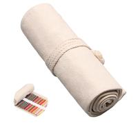 Hoxgar Trousse en toile à enrouler pour crayons avec 24/36/48/72 fentes - Étui à crayons de grande capacité pour artistes - Organisateur de crayons de couleur pour dessin, coloriage et croquis