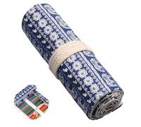 Hoxgar Trousse en toile à enrouler pour crayons avec 24/36/48/72 fentes - Grande trousse à crayons de grande capacité - Organisateur de crayons de couleur pour artistes pour le dessin, la coloration