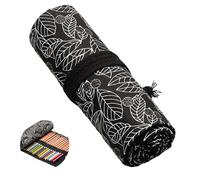 Hoxgar Trousse en toile à enrouler pour crayons avec 24/36/48/72 fentes - Grande trousse à crayons de grande capacité - Organisateur de crayons de couleur pour artistes pour le dessin, la coloration