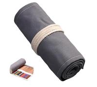 Hoxgar Trousse en toile à enrouler pour crayons avec 24/36/48/72 fentes - Grande trousse à crayons de grande capacité - Organisateur de crayons de couleur pour artistes pour le dessin, la coloration