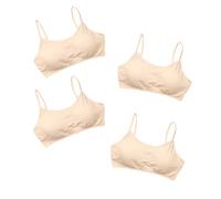 Hoxin Lot de 4 soutiens-gorge en coton respirant pour jeunes filles de 8 à 16 ans - - Taille Unique
