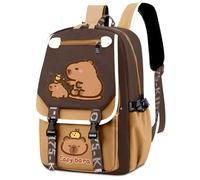 HOXSNII Capybara Sac à Dos Enfant, Capybara Sacs D'école de Dessin Animé Cartable Scolaire Sacs D'école Maternelle Sac à Dos à Deux Epaules Réglable Cartable Accessoire de Mode pour Randonnée Voyage