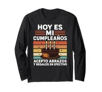 Hoy Es Mi Cumpleaños Cash Humour Fiesta Fête d'anniversaire Pastel Manche Longue
