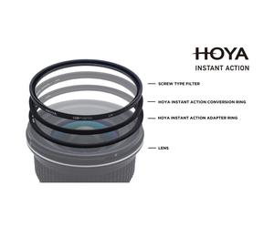 Hoya bague magnétique Instant Action 82mm - fixation rapide de filtre