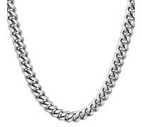 Hoyazvet Chaîne à maillons cubains robuste en acier inoxydable pour homme et femme, 6/8/10/12 mm de large, or 18 carats/métal noir/acier inoxydable 316L, bijou hip-hop pour homme, cadeau pour homme