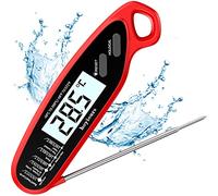 hoyiours Thermomètre à viande, thermomètre alimentaire numérique à lecture instantanée, écran rétroéclairé, longue sonde pliable et marche/arrêt automatique, thermomètre étanche pour la cuisine
