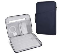 HoYiXi 13 14 Pouce Housse pour Laptop Cuir Pochette Case for MacBook Air 13 M1 M2/MacBook Pro 14 Compatible avec ASUS Vivobook 14/HP Pavilion X360/Dell HP ASUS Acer Huawei Matebook 14'' PC,Bleu