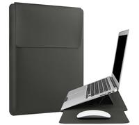 HoYiXi 13.3'' Housse en Cuir pour Ordinateur Portable Compatible avec MacBook Air 13 M1 M2/MacBook Pro 14,ASUS Vivobook 14,Sleeve Case for 13''-14'' Dell HP ASUS Acer Matebook Laptop,Gris