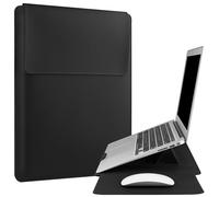 HoYiXi 13.3'' Housse en Cuir pour Ordinateur Portable Compatible avec MacBook Air 13 M1 M2/MacBook Pro 14,ASUS Vivobook 14,Sleeve Case for 13''-14'' Dell HP ASUS Acer Matebook Laptop,Noir
