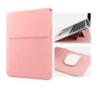 HoYiXi 13.3" Housse pour Laptop Cuir Pochette Case Compatible avec MacBook Air 13 M1 M2 2022-2018/MacBook Pro 13 2022-2016/Surface Pro 8/Surface Go 3 13-13.3'' Dell Lenovo HP ASUS Acer HUAWEI PC, Rose