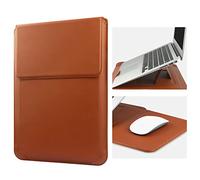 HoYiXi 13.3" Housse pour Laptop Cuir Pochette Case Compatible avec MacBook Air 13 M1 M2 2022-2018/MacBook Pro 13 2022-2016/Surface Pro 8/Surface Go 3 13-13.3'' Dell Lenovo HP ASUS Acer HUAWEI PC, Brun