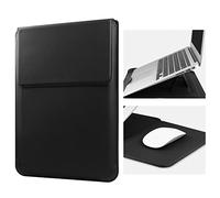 HoYiXi 14 Pouce Housse pour Laptop Cuir Pochette Case Compatible avec MacBook Pro 14 2021/ASUS Vivobook 14/HP Pavilion X360/Lenovo IdeaPad 14/Dell Lenovo HP ASUS Acer Huawei Matebook 14'' PC, Noir