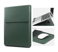 HoYiXi 14 Pouce Housse pour Laptop Cuir Pochette Case Compatible avec MacBook Pro 14 2021/ASUS Vivobook 14/HP Pavilion X360/Lenovo IdeaPad 14/Dell Lenovo HP ASUS Acer Huawei Matebook 14'' PC, Vert