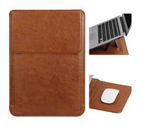 HoYiXi Étui pour Laptop 13,3 Pouces avec Support - Adapté à MacBook Air/Pro 13 (M4/M3/M2/M1 2020-2025), Surface Pro 8 2021 & iPad Pro 12,9 Pouces,13-13,3'' Laptop Sleeve Case,Brun