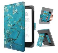 HoYiXi Étui Universel pour 6.8''/7" Kindle eReader Compatibilité Pocketbook/Tolino/Sony/Kobo Clara HD/Kobo Clara 2E/Paperwhite 6.8” 7“ Cover Case mit Fonction Debout de Support Coque Housse, Fleur